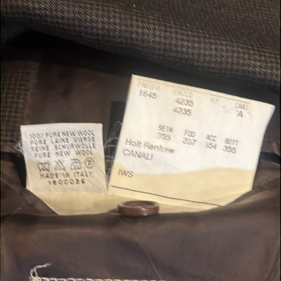 Canali 100% Wool men’s suit jacket in dark brown Sz 56 / 44” chest - Picture 16 of 16